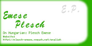 emese plesch business card